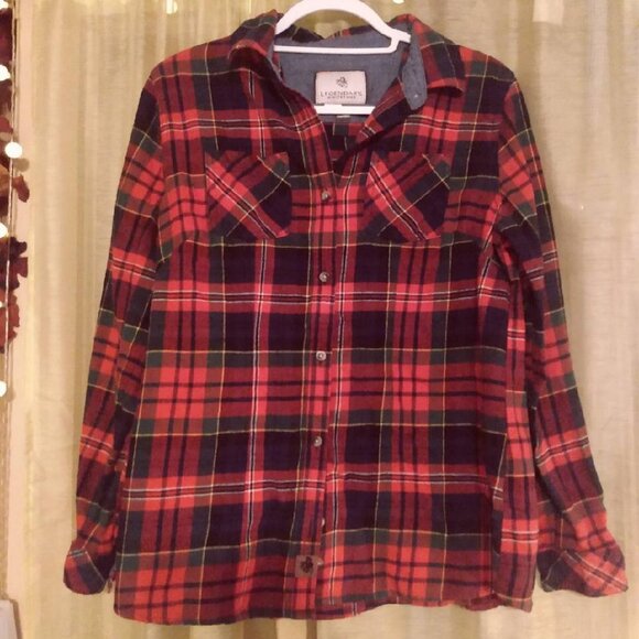 Legendary Whitetails Women Flannel Button Down Size Large - Picture 1 of 8
